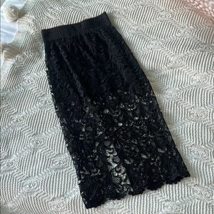 Elegant Black Lace Skirt